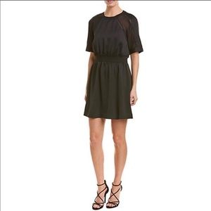Reiss Black Myla A-Line Dress Elastic Waist